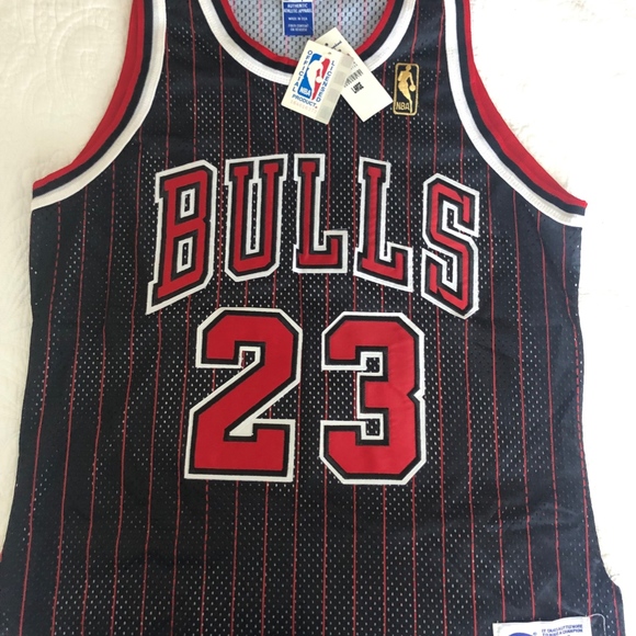 Original 90's Champion Michael Jordan Black Jersey - Picture 2 of 4
